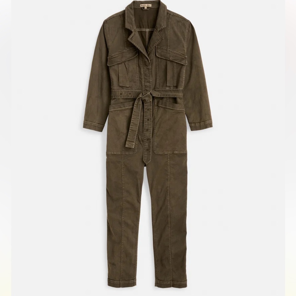 Botanical Dyed Expedition Jumpsuit in Washed Twill small NWT never worn